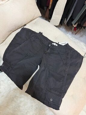 Garage Jet Black Cargo Shorts with Utility Stitching size- 00